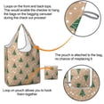thumbnail image 4 of 5 Pack Foldable Shopping Bag,Brown Christmas Tree Pattern Reusable Grocery Bags with Pockets,Large Reusable Tote Bags with Handles Waterproof & Lightweight, 4 of 6