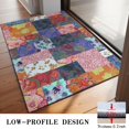 thumbnail image 3 of Bohemian Floral Patchwork Non-Slip Entryway Door Mat,Boho Indoor Decor Durable Low Plush Door Mat,Washable Welcome Rug for Patio Hallway Home Decor 20x32 Inches, 3 of 7