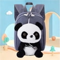 thumbnail image 2 of Cute Panda Animal Backpack with Plush Face Design Lightweight Breathable Straps Elementary School Bookbag, 2 of 4