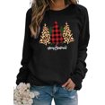 thumbnail image 1 of LUXUR Chandail pour Femmes à Col Rond, Chandail, T-shirt de Noël, Blouse de Festival, Hauts à Manches Longues, Noir, TG, 1 of 2
