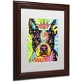 thumbnail image 2 of Trademark Fine Art "Boston Terrier Crowned" Canvas Art by Dean Russo, White Matte, Wood Frame, 2 of 4