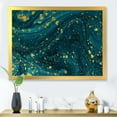 thumbnail image 3 of Designart 'Golden Glitter With Dark Blue Marble' Modern Framed Art Print, 3 of 4