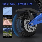 RD2 Off-Road Electric Scooter for Adults, 5000W Dual Motor, 60V 25Ah, Up to 50 MPH, 55 Miles Long Range, 10.5 Pneumatic Tires, Foldable Commuter E-Scooter