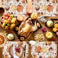thumbnail image 4 of Fall Placemats Set of 6 Yellow Orange Pumpkin Place Mats Thanksgiving Placemat Vintage Autumn Floral Leaves Table Mats for Dining Kitchen Table Holiday Dinner Party Home Fall Decorations 13x19 Inch, 4 of 8