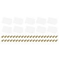 thumbnail image 1 of Paquete de 10 Soportes de Esquina Plásticos de 90 Grados con Tapa, Soportes de Ángulo de 41x19x19mm con Tornillos (Blanco), 1 of 6