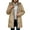 Khaki, variant on Women's Trench Coat for Everyday Wear with Long Sleeves and Velvet Elegant Warm Transition Outerwear Suitable for Work and Holidays Autumn Winter Jacket Women's Bomber Jacket Casual Coat
