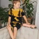 thumbnail image 4 of Fotbe Sunset River Pine Trees Pijama Estampada de 2 Piezas para Niños – Ropa de Dormir de Manga Corta Cómoda para Niños y Niñas, Camiseta y Shorts de Algodón-4X-Large, 4 of 6