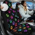 thumbnail image 2 of Uorisanigo Car Seat Covers, Comfort Car Seat Covers Front Seats, Easy to Install Plush Auto Seats Cover Set and Accessories for Auto Trucks Van SUV - Colorful Dog Paw Print, 2 of 7