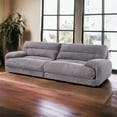 thumbnail image 3 of ACME Cadenza Corduroy Fabric Upholstered Rolled Armrests Loveseat in Gray, 3 of 14