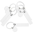thumbnail image 2 of 5 uds. Llaveros con letras DIY, llavero en blanco de acero inoxidable, llavero en blanco grabado, 2 of 6