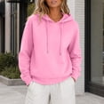 thumbnail image 5 of Fleece Hoodie for Women Ghalytn Pullover Sweatshirt - Casual Loose Fit Top with Pockets, 5 of 9
