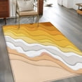 thumbnail image 4 of Rectangle Area Rug 4x6ft,Ocean Ombre Yellow Waves Abstract Washable Carpet Non-Slip Runner Accent Rugs Indoor Floor Mat for Bedroom Living Room Decor,Watercolor Ripple Art, 4 of 9