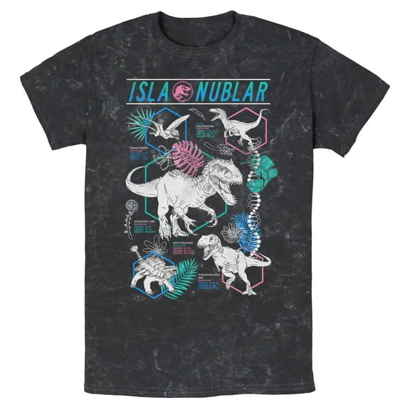 Mens Jurassic World Isla Nublar Blueprints T Shirt