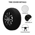 thumbnail image 3 of Kdxio Spare Tire Cover for RV Trailer, Waterproof Wheel Cover,Camper Spare Tire Cover Fit for Rv SUV Truck Travel Trailer 17 inch-Eiffel Tower and Butterflies, 3 of 8