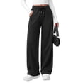 thumbnail image 3 of Fantaslook Womens Wide Leg Sweatpants High Waisted Baggy Pants Fashion Drawstring Athletic Sweatpants with Pockets, 3 of 10