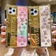 thumbnail image 2 of Carcasa Huawei Honor X9a X6 X7 X8 X9 4G/5G honor70 60 50 80 Moda L.V Golden Mirror Square Funda Para Teléfono, 2 of 3