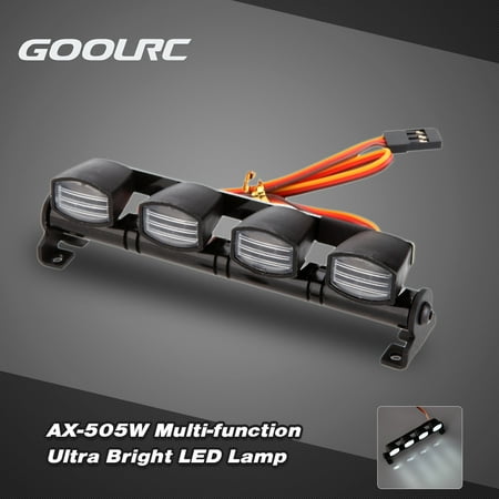 GoolRC AX-505W Multi-function Ultra Bright LED Lamp Light for 1/8 1/10 HSP Traxxas TAMIYA CC01 4WD Axial SCX10 Truck Short Course RC