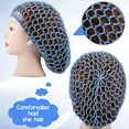 3Pieces Mesh Crochet Hair Net Crocheted Hair Net Cap Rayon Snood Hat Thick Short Women