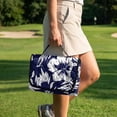 thumbnail image 4 of Psesaysky Golf Cart Seat Covers (With an extra handle) Tropical Seat Blanket, with 4 Front Pockets, Fits for EZGO, Yamaha, Club Car, Epic and Other 2 Person Seats, All Seasons (Blue Hibiscus Flower), 4 of 8