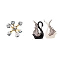 thumbnail image 1 of Figura de cisne decorativa de escritorio, estatua esférica de cristal, adorno escultórico ideal para regalar, decorar la oficina o el hogar en bodas y, 1 of 8