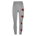 thumbnail image 5 of lcziwo Women's Valentine Day Leggings Novelty Letter Graphic Print Tight Yoga Pants Casual Elastic High Waisted Tummy Control Sport Leggings Gray L, 5 of 7