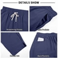 thumbnail image 7 of Stamzod Men's Pants 2026 Trendy Casual Baggy Harem Pants Summer Beach Pants with Pockets Navy-2 S, 7 of 7