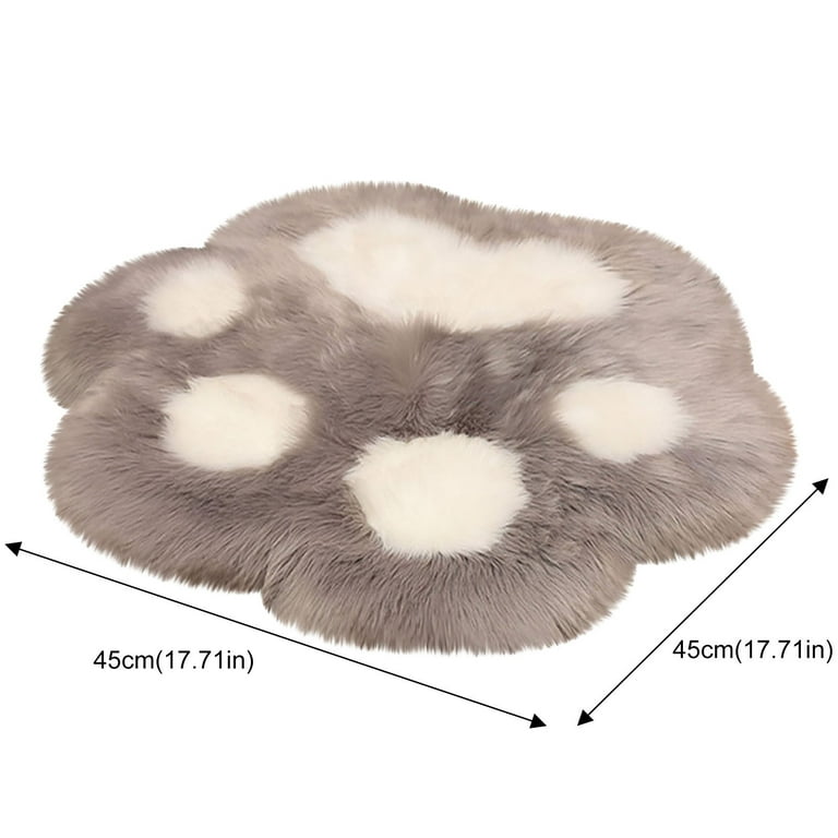 Throw Blanket Knit Super Soft Sheepskin Rug Furry Cat Paws Rug Kids Room Rug Kawaii Room Decor Non Slip Throw Rug Furry Rug Bedroom Rug Full Size Warm