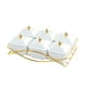 thumbnail image 3 of Plato de aperitivos con compartimentos y tapa, plato divisor de postres Blanco, 3 of 9