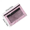 thumbnail image 2 of Ikeay Double Zipperpencil Bag Transparent Mesh File Pouch Case Zip Pencil Bags Pencil Cases with Enforced Hole 3 Ring,Pencil Case,Stationery Bag,Clearance Sale, 2 of 4