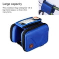 thumbnail image 3 of Soidarity Bolsa de teléfono móvil con pantalla táctil para bicicleta, bolsas de travesaño portátiles para bicicletas, cierre de cremallera, Ciclismo Azul, 3 of 6