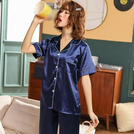 

Loungewear Set for Women Long Sleeve Shirt with Long Pants Nightwear Soft Pjs Set 2 Piece Set Sleepwear Pajamas Set
