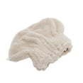 thumbnail image 4 of Unique Bargains 1 Pc Water-absorbent Bow Hair Towel for Bathroom Hotel Coral Fleece Khaki, 4 of 5