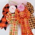 thumbnail image 6 of Large Fall Wreath Bow Large Thanksgiving Wreath Bow Orange Pumpkin Burlap Wreath Bow Buffalo Plaid Bow Thanksgiving Tree Topper for Front Door Home Indoor Outdoor Decor-18.9x10.6in, 6 of 7