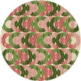 thumbnail image 1 of Ahgly Company Tapis Rond Lavable en Machine Intérieur Transitionnel Rouge Châtaigne, 5 Pieds Rond, 1 of 7