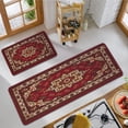 thumbnail image 4 of Boho Kitchen Rug Sets 2 Piece with Runner Farmhouse Rubber Kitchen Mats for Floor Non Slip Washable Thin Kitchen Area Rug Floor Mat Waterproof Hallway Laundry Room Runner Rug, 4 of 6