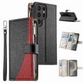 thumbnail image 4 of Funda cartera GANGXUN para Samsung Galaxy S25 Ultra , cuero PU con tarjetero, cremallera, correa de mano, soporte y protección 871°, 4 of 6
