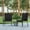 Black, variant on Emma + Oliver Stacking All-Weather Black Wicker Wrapped Powder Coated Steel Patio Club Chair for Indoor and Outdoor Use - Set of 2