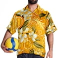 thumbnail image 4 of Tangerine Men's Short Sleeve Poplin Shirt, Casual Printed Beach Button Down Summer Unisex Shirts, 4 of 6