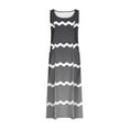 thumbnail image 4 of Giftesty Summer Dresses for Women New Women's Sleeveless Cotton and Linen Round Neck Printed Long Dress, 4 of 5