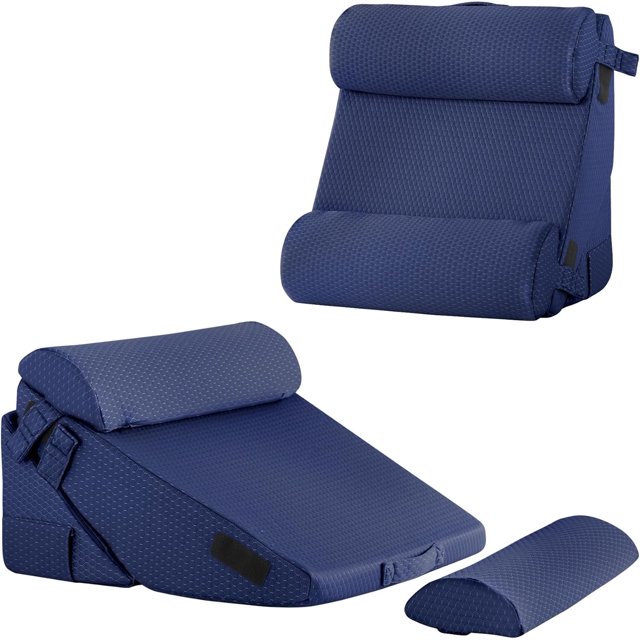 Wedge Pillow Headboard Orthopedic Bed Wedge Pillows Set for After Surgery Adjustable Pillow Wedge for Acid Reflux&Back Pain Relief Sleeping Back Pillow for Bed Sitting Up Wh
