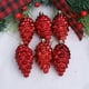 thumbnail image 4 of Juego de adornos para árboles de Navidad | 6pcs 9.3cm Colgantes de bola de plástico para decoración navideña, decoraciones colgantes ligeras, irrompibles, rojo y dorado, exhibición festiva para el, 4 of 7