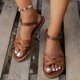 thumbnail image 2 of Women's Casual Strappy Sandal Open Toe Adjustable Casual Fisherman Sandal for Beach Travel & Indoor, 2 of 5