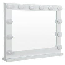 HomGarden Hollywood Vanity Mirror W/Lights, Makeup Mirror Tabletop/Wall-Mounted White