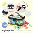 thumbnail image 3 of 3 Pcs Toy Storage Bags Clear PVC Toy Organizing Bags with Zipper and Handle Reusable Board Game Storage Waterproof Toy Storage Organizer for Building Blocks Toys Books, 3 of 9