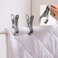 thumbnail image 2 of FOMMEN Pinzas para ropa resistentes para exteriores, paquete de 10 clips grandes de acero inoxidable para colchas, clips para toallas de playa, abrazaderas para cortinas, ropa de metal con punta de go, 2 of 5