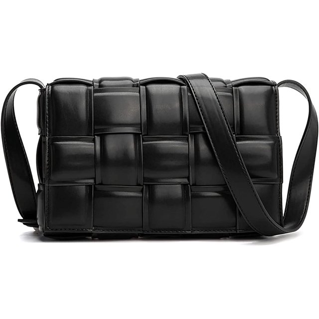 Bolso cruzado tejido para mujer, bolso bandolera pequeño, bolso cuadrado