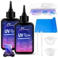 thumbnail image 1 of Kit de resina UV Honcaring de 200 g con luz UV para hacer joyas, 1 of 8