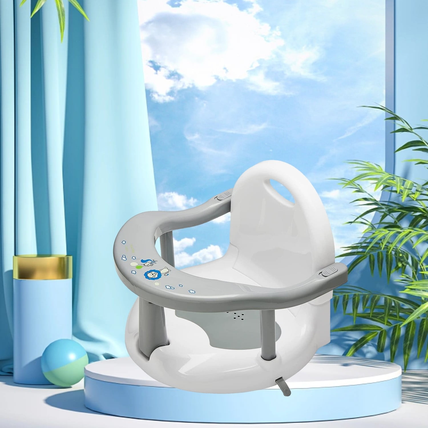 GERI Baby Folding Bath Chair,Baby Bath Seat, Child Portable Shower Seat