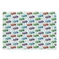 thumbnail image 1 of Cars Cutting Board, Boy Toy Pattern with Dots Number 5 Cars for Joyous Play Time, Decorative Tempered Glass Cutting and Serving Board, Large Size, Multicolor, by Ambesonne, 1 of 1