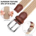 thumbnail image 2 of Cinturón para hombre PlusZis, cinturón elástico, cinturón casual de tejido trenzado 1 3/8" con caja de regalo, 2 of 7